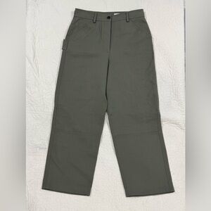 Theory Womens  Olive Green Pants Size 6 no stretch straight leg